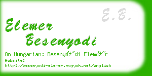 elemer besenyodi business card